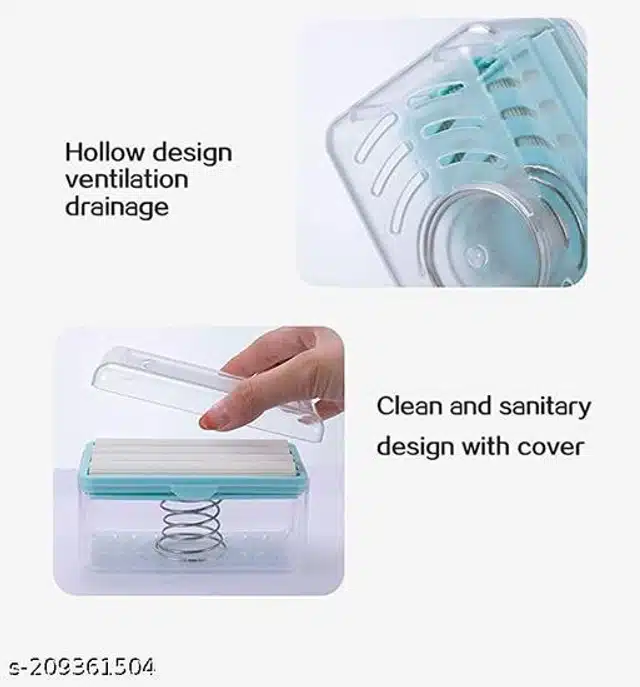Plastic 2 in 1 Soap Dispenser (Multicolor)