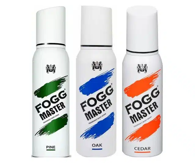 Fogg Master Cedar with Pine & Oak Deodorant Spray (Pack of 3, 120 ml)