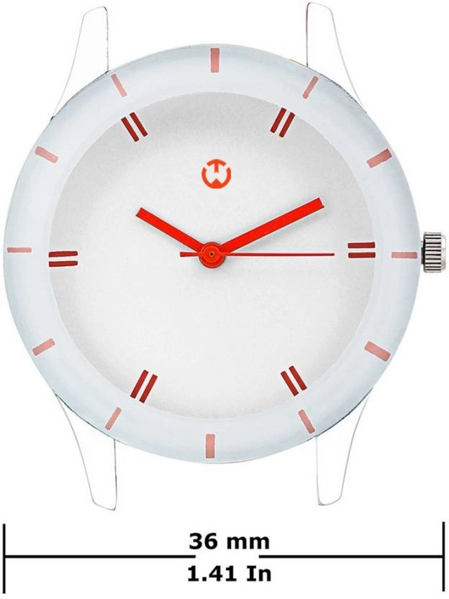 Analog Watch for Women (Orange & White)