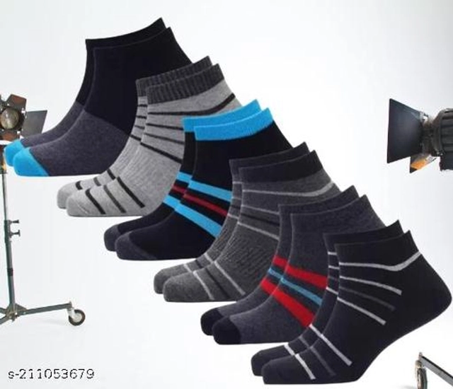 Cotton Socks for Men (Multicolor, Set Of 6)