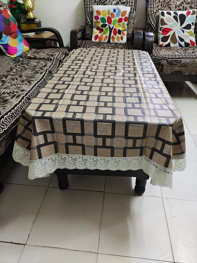 PVC Printed Table Cover (Multicolor, 40x60 inches)