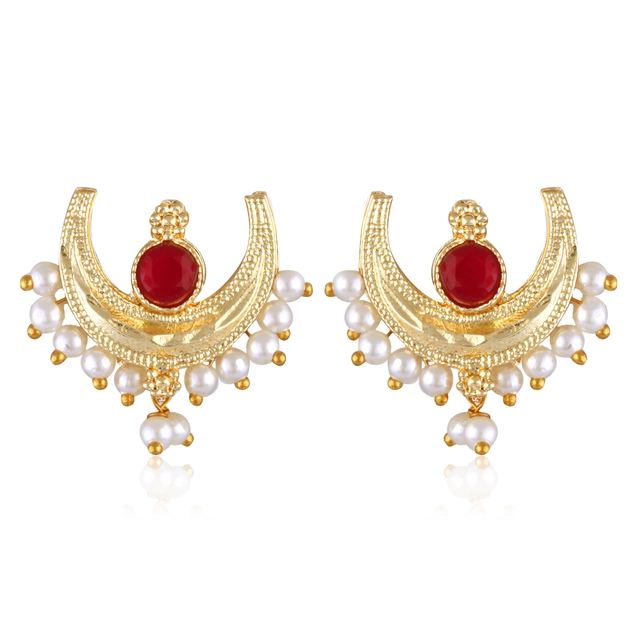 Alloy Gold Plated Earrings for Women (Gold, Set of 1)