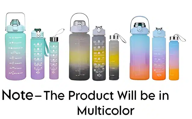 Unbreakable Water Bottles (Multicolor, Set of 3)