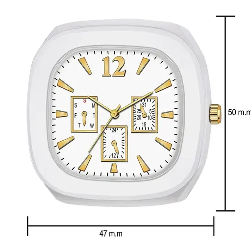 Analog Watch for Men & Women (White)