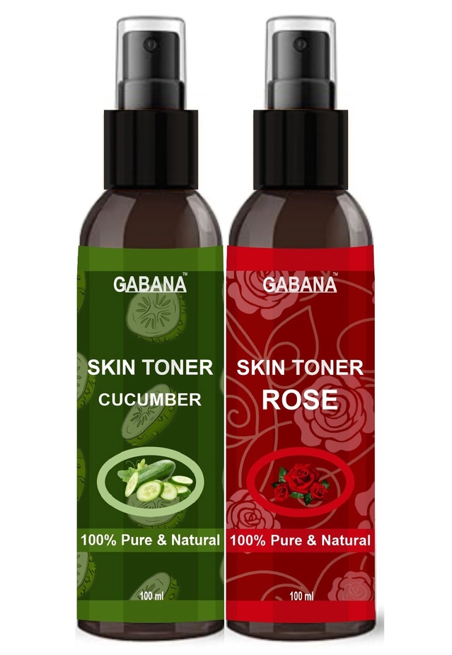 Combo of Gabana Cucumber & Rose Skin Toner Spray (100 ml, Pack of 2)