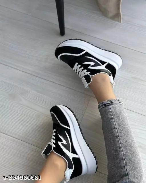 Casual Shoes for Women (Black, 3)