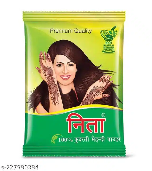 Neeta Natural Mehendi Powder (Natural Brown, 1000 g)