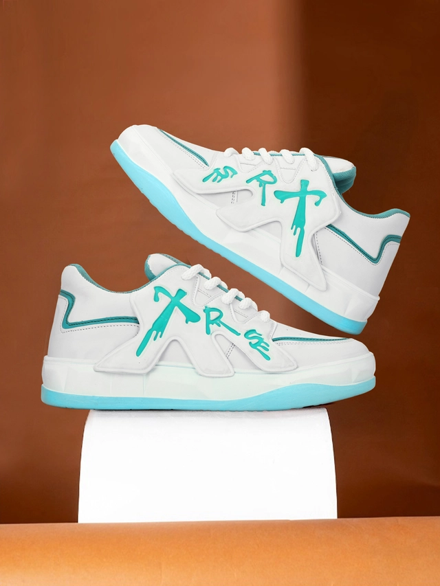 Casual Shoes for Men (Sea Green & White, 6)