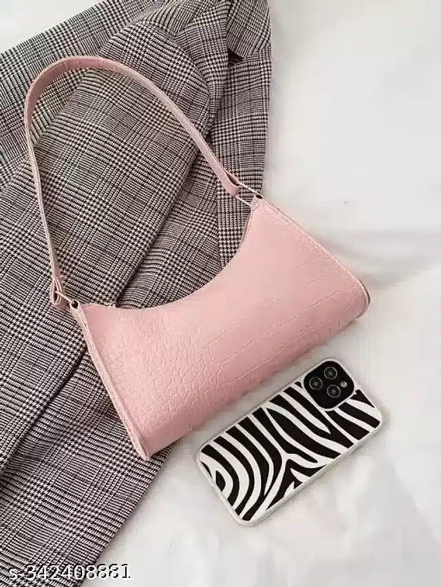 PU Hand Bag for Women (Pink)