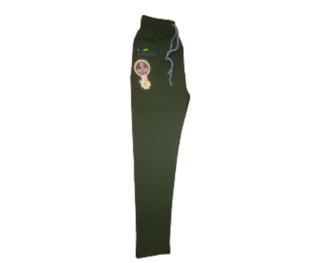 Linen Slim Fit Trackpants for Men (Green, M)