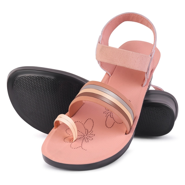 Sandals for Women (Peach, 5)