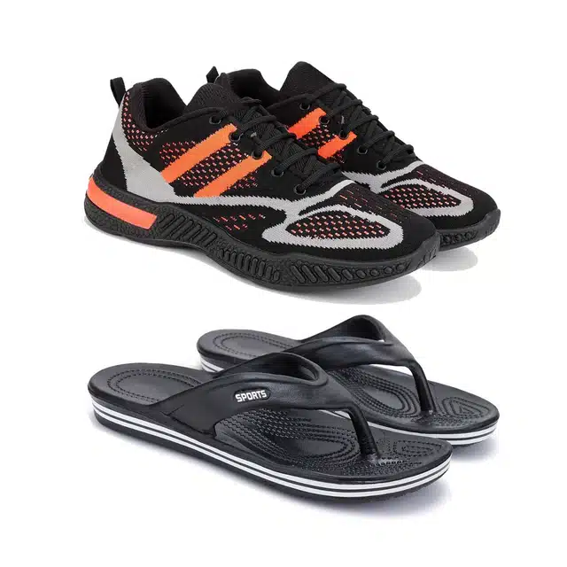Shoes with flip flop for Men (Multicolor, 7) (Pack Of 2)