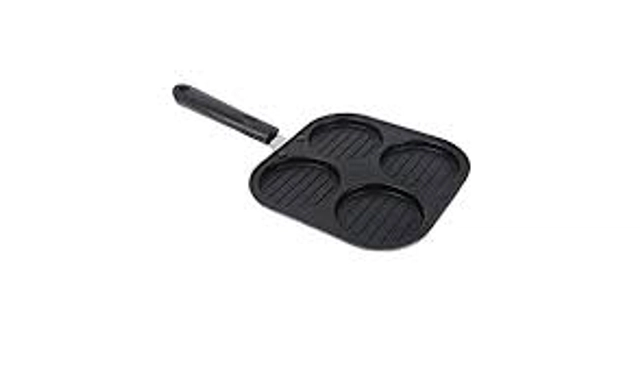 Aluminium 4 Section Appam Maker (Black)