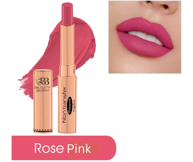 Beauty Berry Waterproof Long Lasting Absolute Lipstick (Rose Pink)