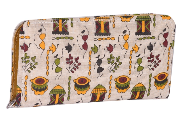 Canvas Clutch for Women (Multicolor)