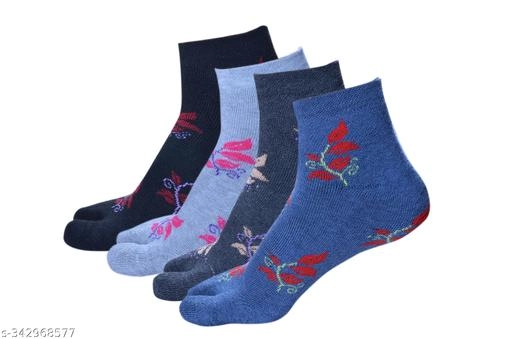 Woolen Socks for Men (Multicolor, Free Size) (Pack of 4)