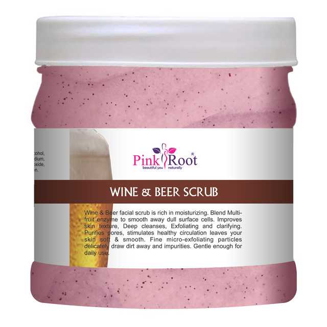 Pink Root Wine & Beer Scrub (Pack Of 1, 500 ml) (MI-158)