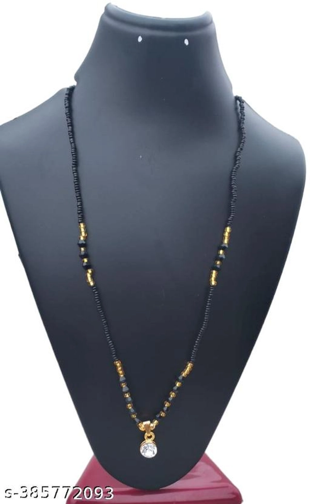 Alloy Mangalsutra for Women (Black & Gold)