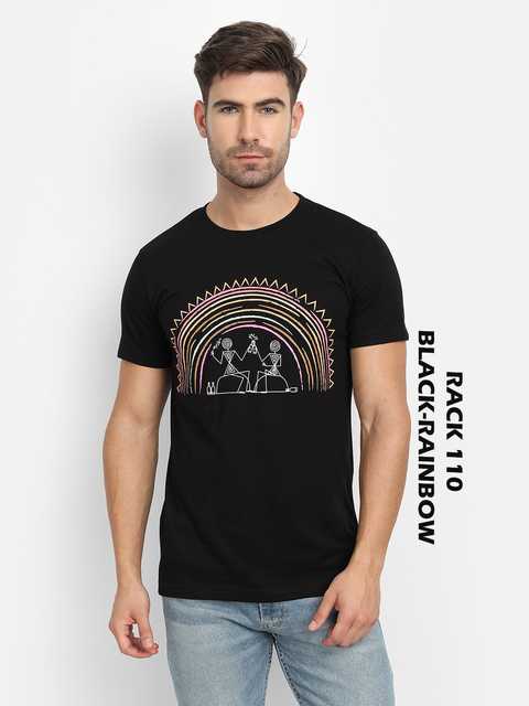 Dillen Killen Printed Trendy T-Shirts (Black, L) (DK-320)