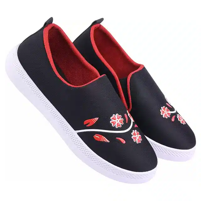 Casual Shoes for Women & Girls (Black, 6)