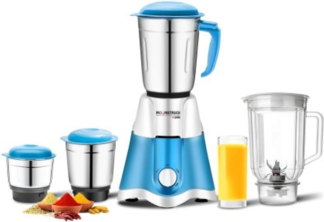 MOONSTRUCK ultra powerful 750 Watt 4 jars Juicer Mixer Grinder - (Blue)