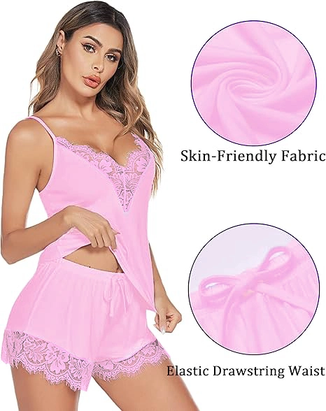 Nylon Solid Babydoll Nightdress for Women (Pink, Free Size)