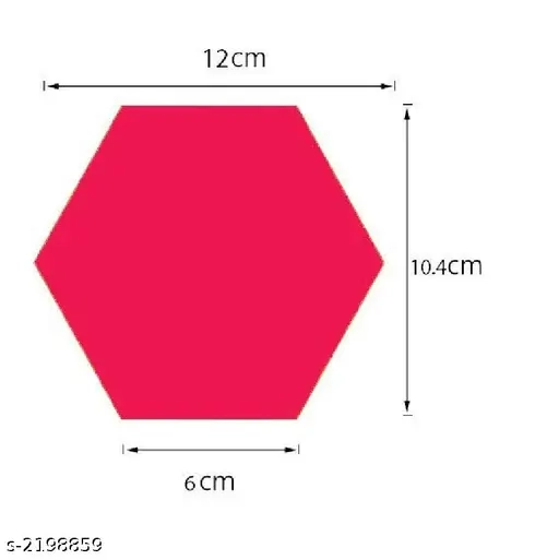 20 Hexagon Golden (Each Hexagon Size 12 cm x 10 cm) 3D Hexagon Mirror Wall Stickers, 3D Mirror Stickers for Wall Large Size, 3D Wall Mirror Stickers (Pack of 20)