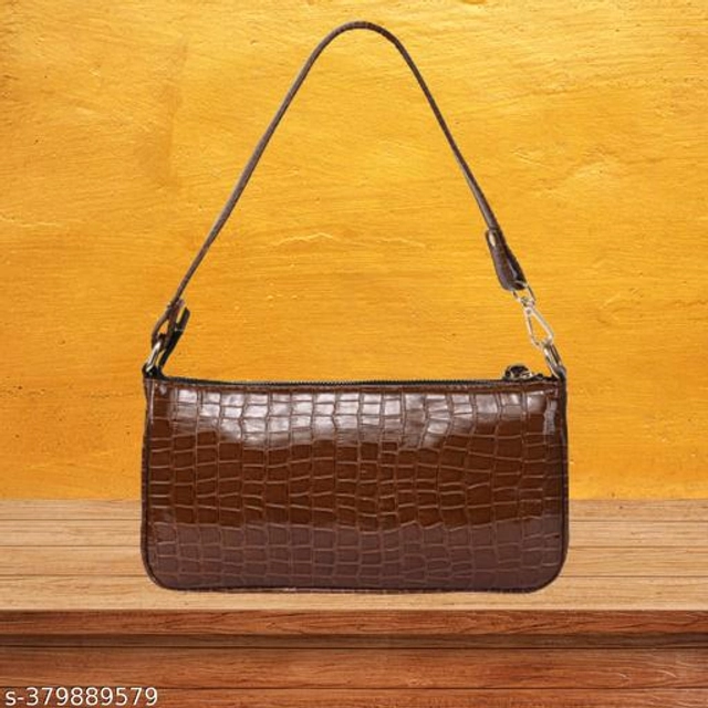 PU Handbag for Women (Brown)