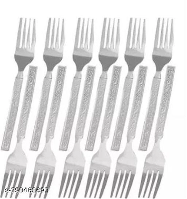 Stainless Steel Forks (Silver, Pack of 12)