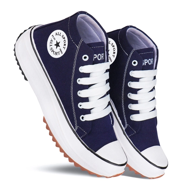 Casual Shoes for Women (Blue & White, 4)