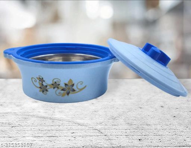 Plastic Serving Casserole (Blue, 2700 ml)