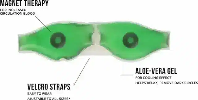 K Kudos Aloe Vera Cool Eye Mask (Pack Of 1, Green)