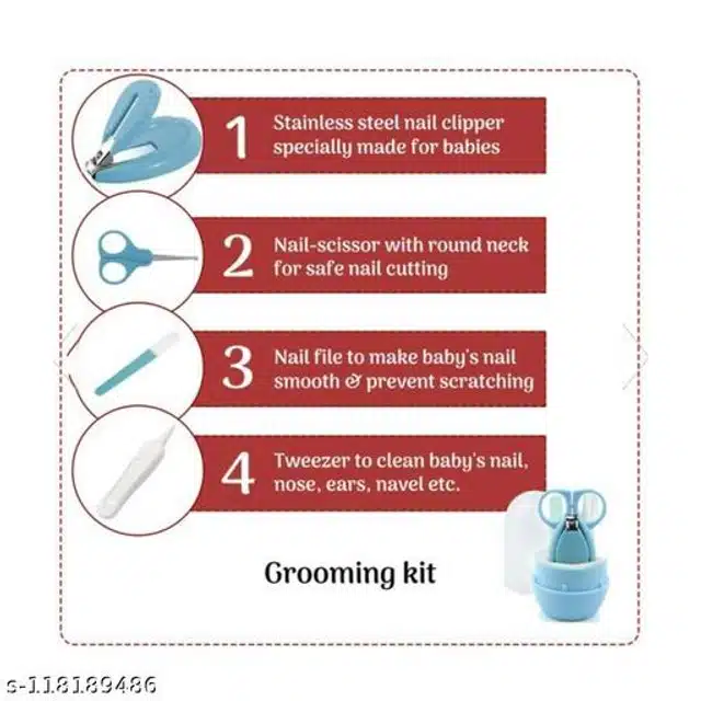 Plastic Manicure Pedicure Care Kit for Infants (Lavender)