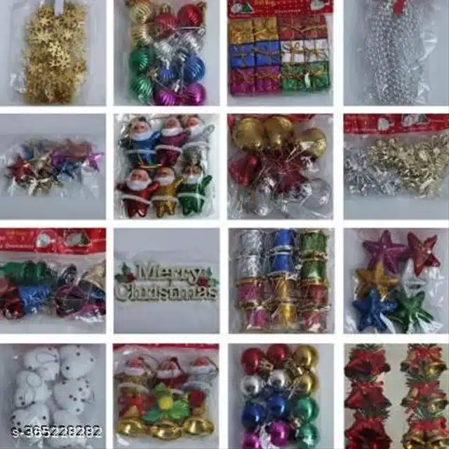 Christmas Hanging Ornaments (Multicolor, Set or 40)