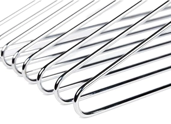 Stainless Steel Clothing Hangers (Silver, Pack of 12)