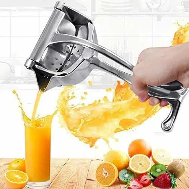 Aluminium Manual Fruit Press Juicer (Silver)