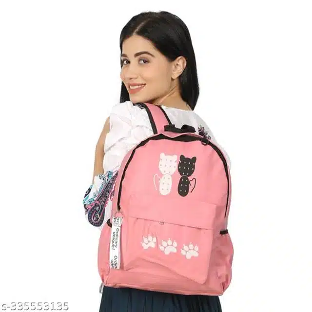 PU Backpack for Women (Pink)