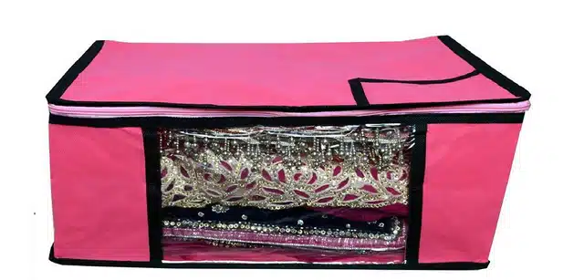 Storage Bags for Clothes (Pink, Pack of 12)