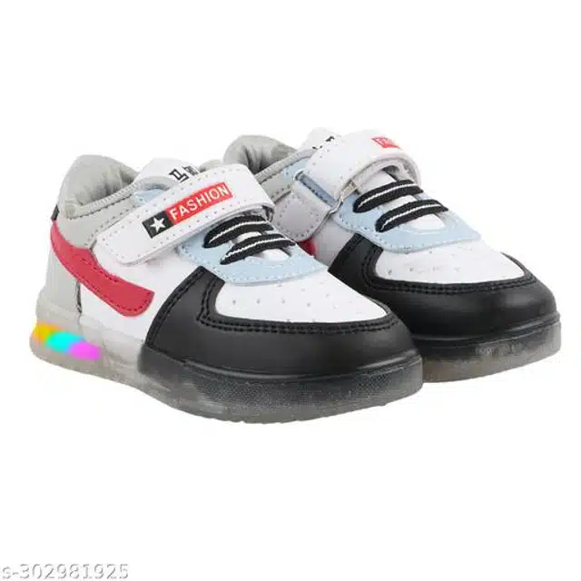 Sneakers for Boys (Black & White, 2-2.5 Years)