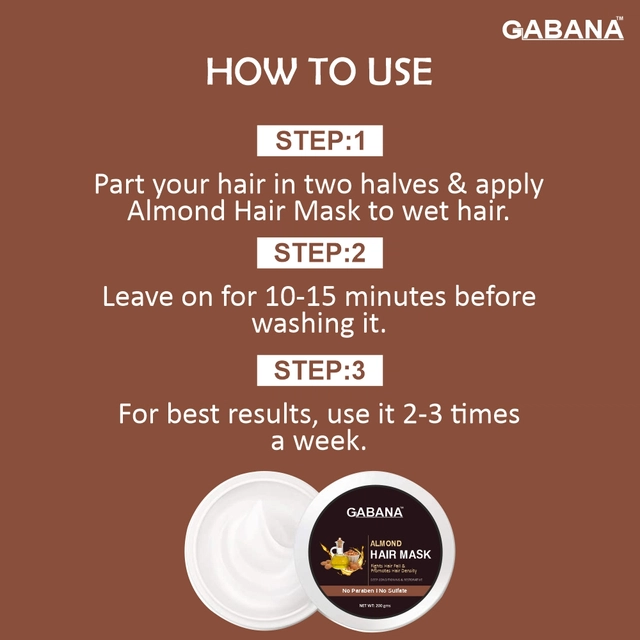 Gabana Almond Protein Hair Mask (200 g)