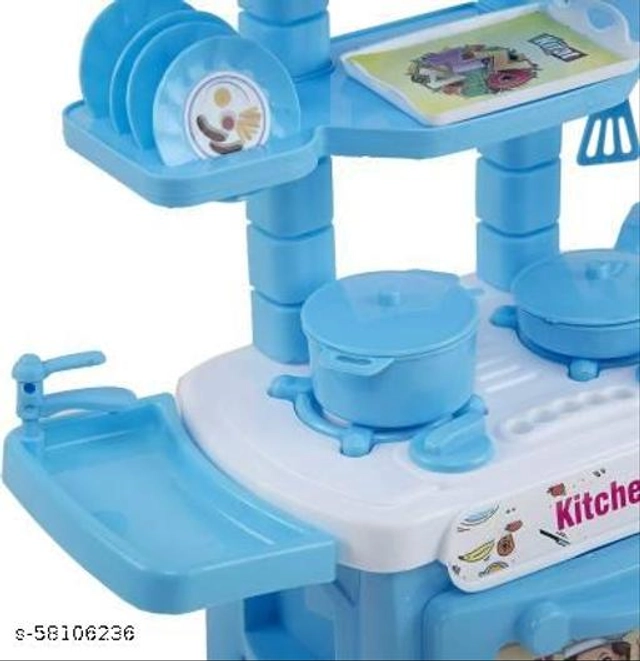 Chef Kitchen Set Toy for Kids (Sky Blue, Set of 1)