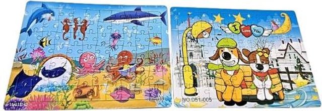 Plastic Jigsaw Puzzle for Kids (Multicolor, Set of 1)