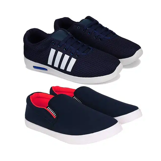 Combo of Sports Shoes & Casual Shoes for Men (Pack of 2) (Multicolor, 6)