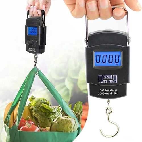 Portable Hanging upto 50kg Digital Weighing Scale (Black)