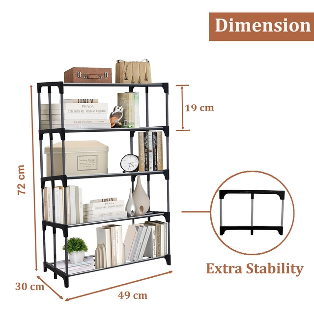 5 Layers Book Shelf (Black)