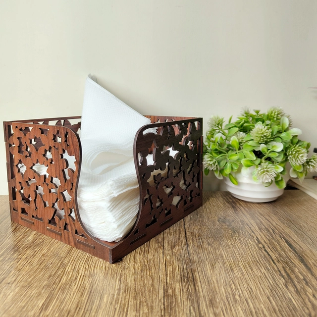 Wooden Tissue Paper Holder (Multicolor)