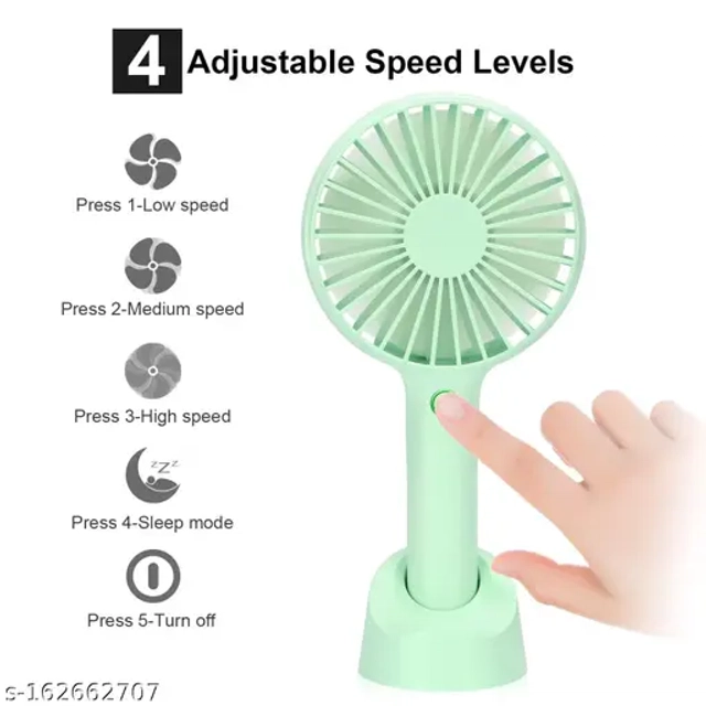 Mini Portable Rechargeable USB Hand Fan (Green)