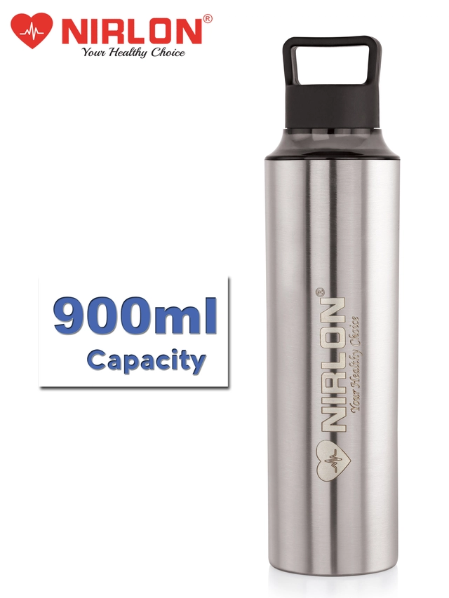 Nirlon Stainless Steel Water Bottles (Silver, 900 ml) (Pack of 4)