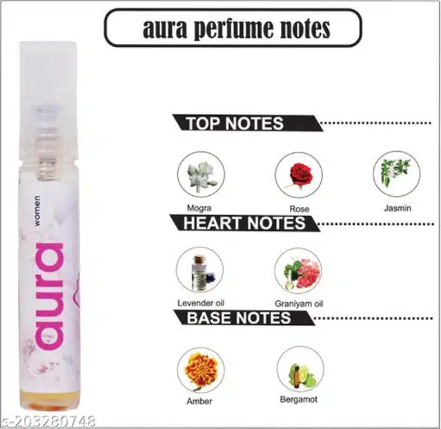 Combo of Being Herbal Aura, B-Witch, Celine & Reline Trial Perfume for Women (10 ml, Pack of 4)