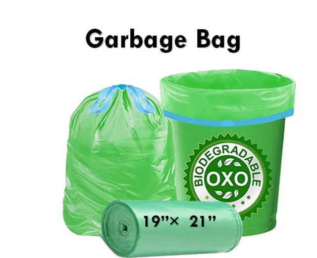 Biodegradable Green Garbage Bags for Dustbin -(Pack of 4,Green) Medium 19 x 21 Inches | 30 piece per Roll